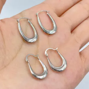 14K Bold U Hoop Earrings