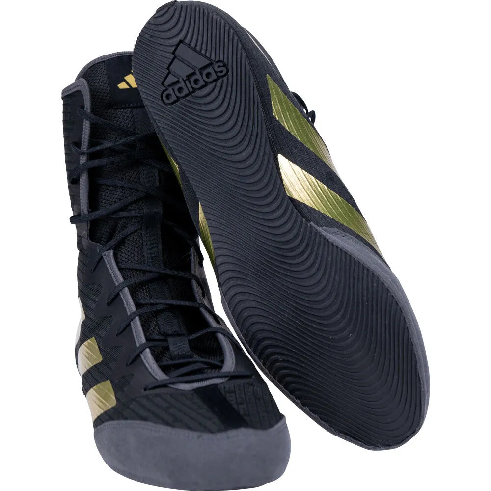 Adidas Box Hog 4 Boxing Boots Black/ Gold