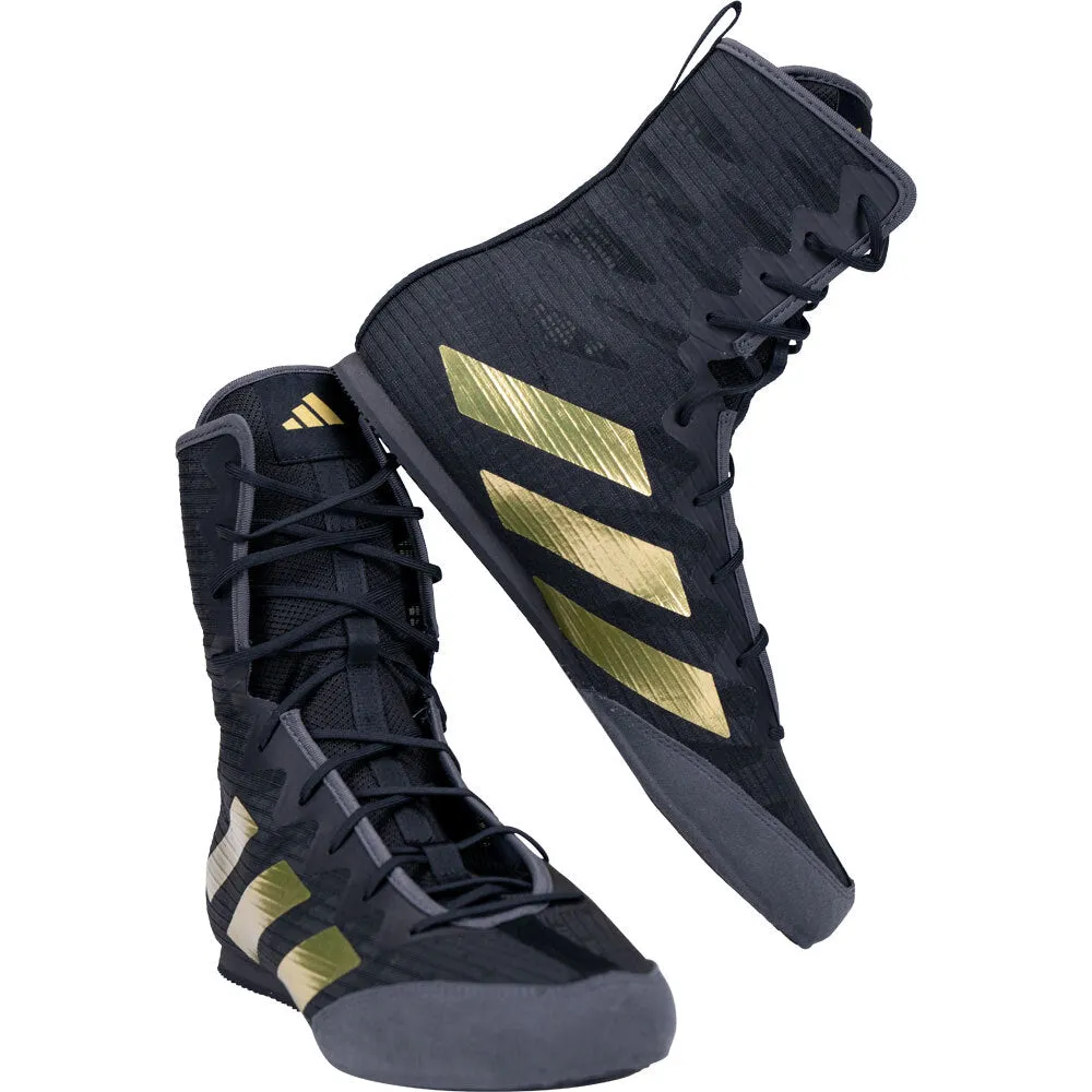 Adidas Box Hog 4 Boxing Boots Black/ Gold