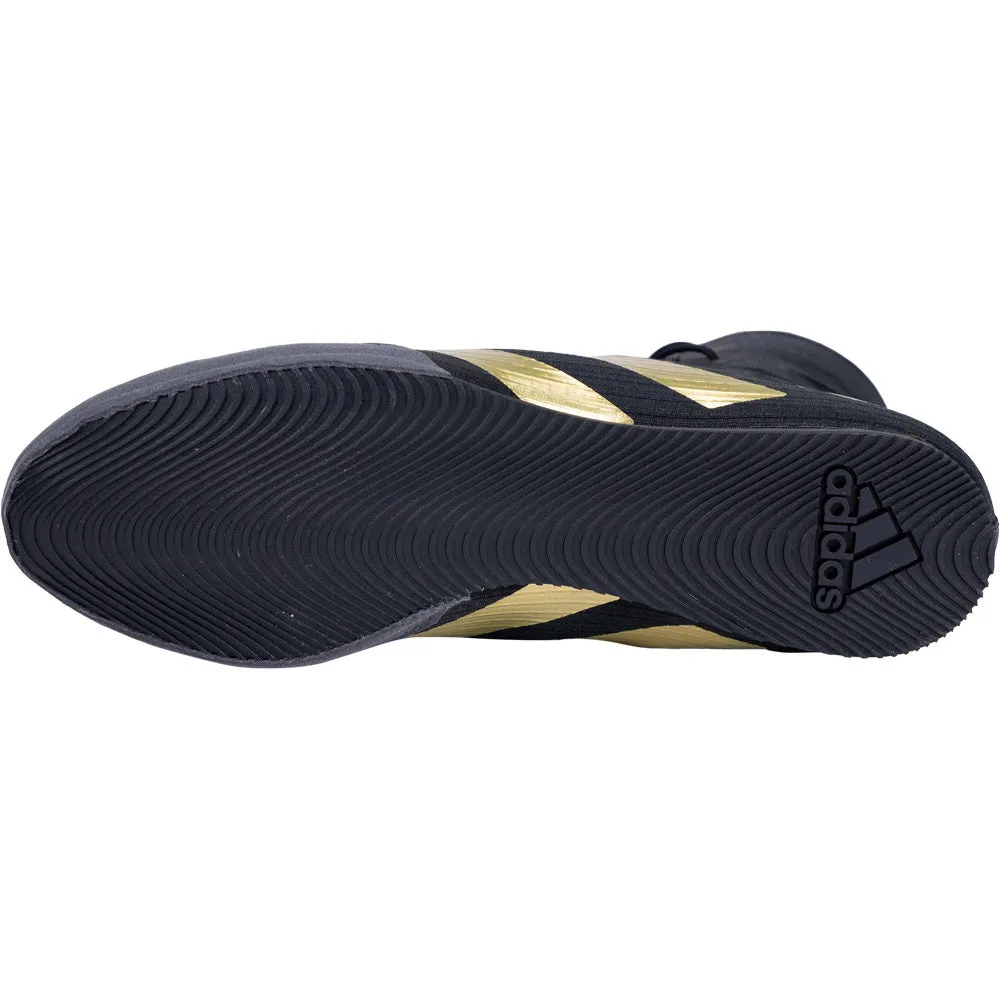 Adidas Box Hog 4 Boxing Boots Black/ Gold