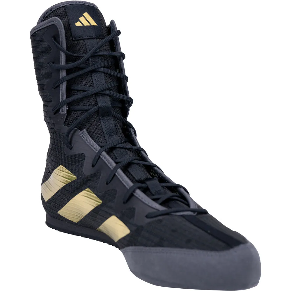 Adidas Box Hog 4 Boxing Boots Black/ Gold