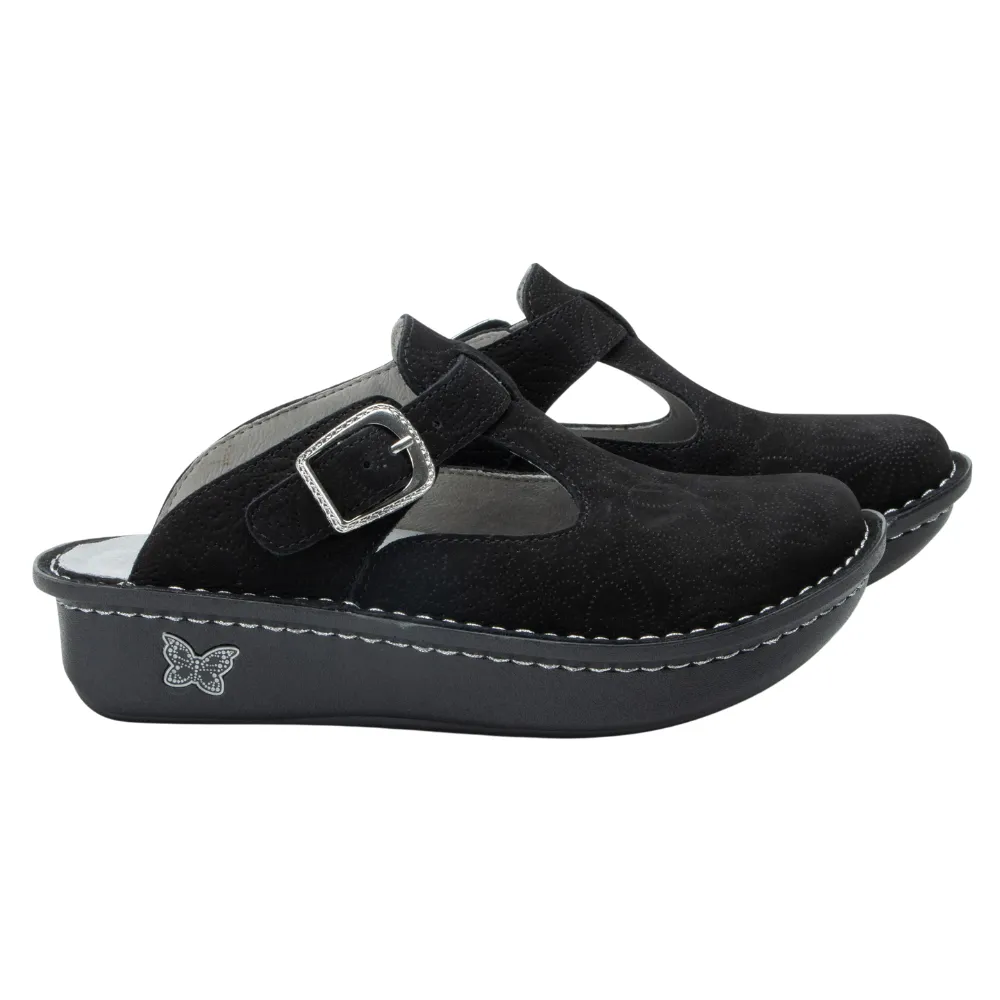 Alegria Classic La Dee Dottie Black Clog (Women's)
