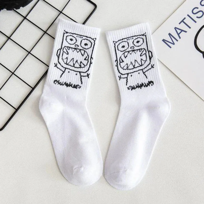 Anime Graffiti Fashion Long Funny Hip Hop Socks