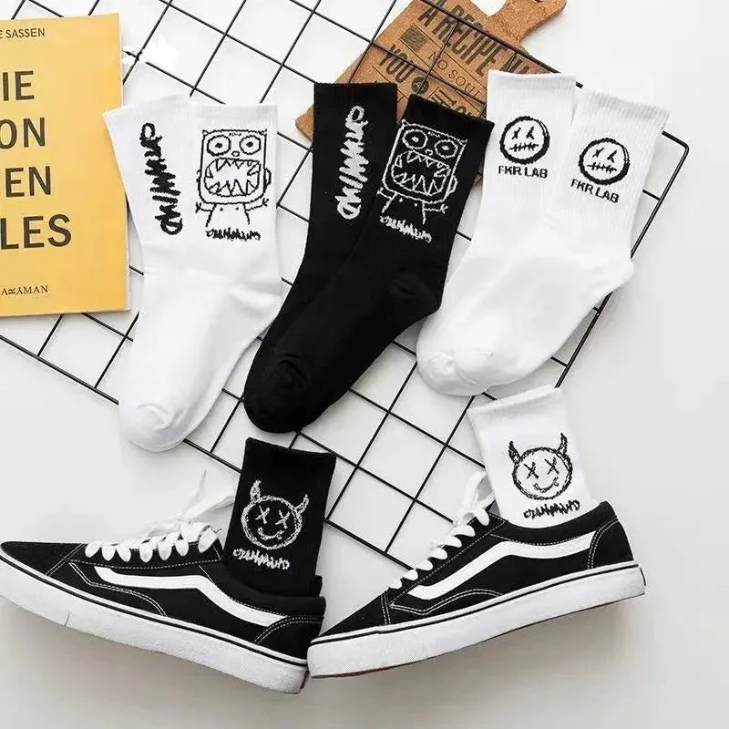 Anime Graffiti Fashion Long Funny Hip Hop Socks