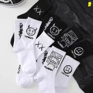 Anime Graffiti Fashion Long Funny Hip Hop Socks