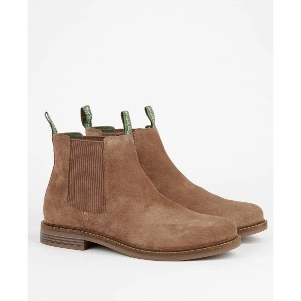 Barbour FARSLEY Mens Leather Chelsea Boots Stone