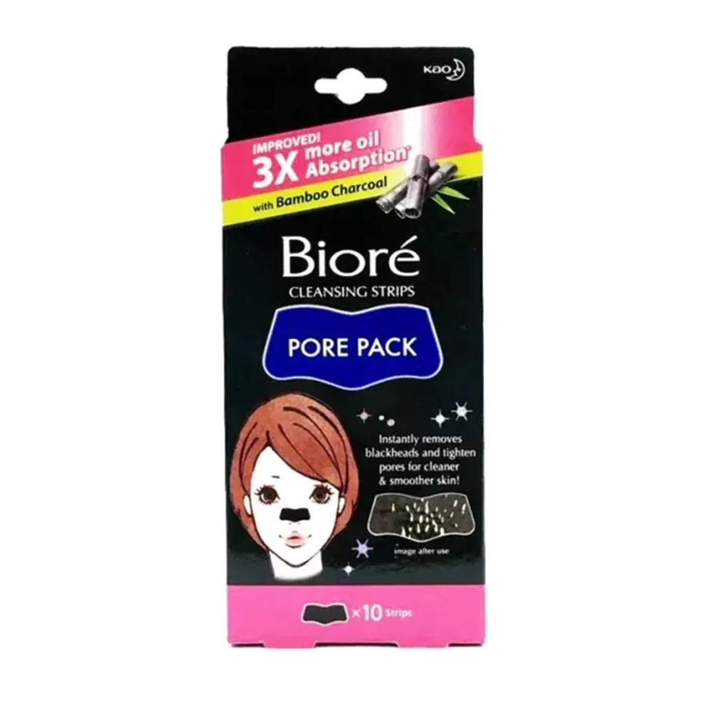 Biore Pore Pack Black with Bamboo Charcoal 10's