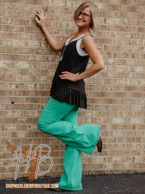 Bold Flares - Minty Turquoise