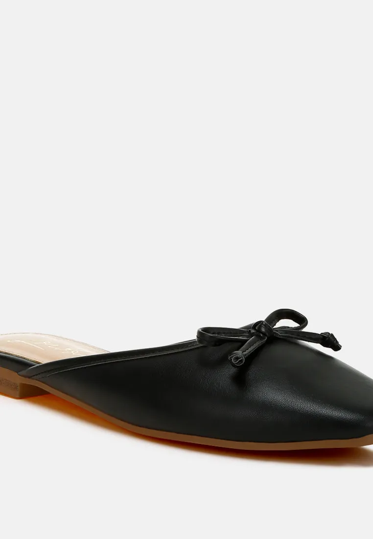 Bow Slip-On Flat Mules By RAG