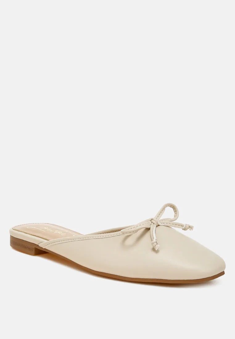 Bow Slip-On Flat Mules By RAG