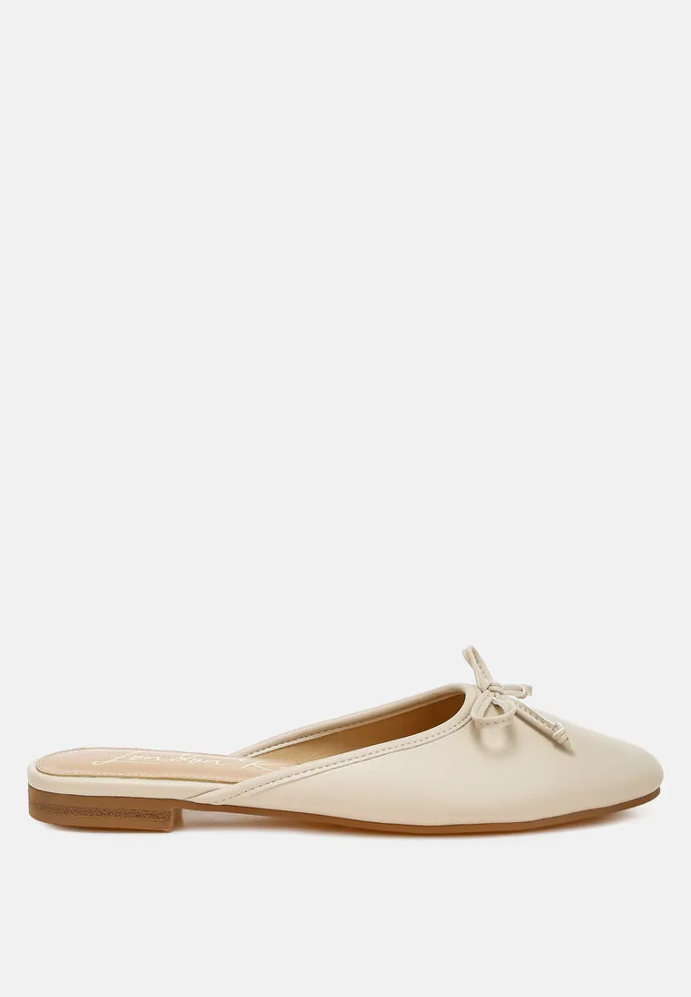 Bow Slip-On Flat Mules By RAG