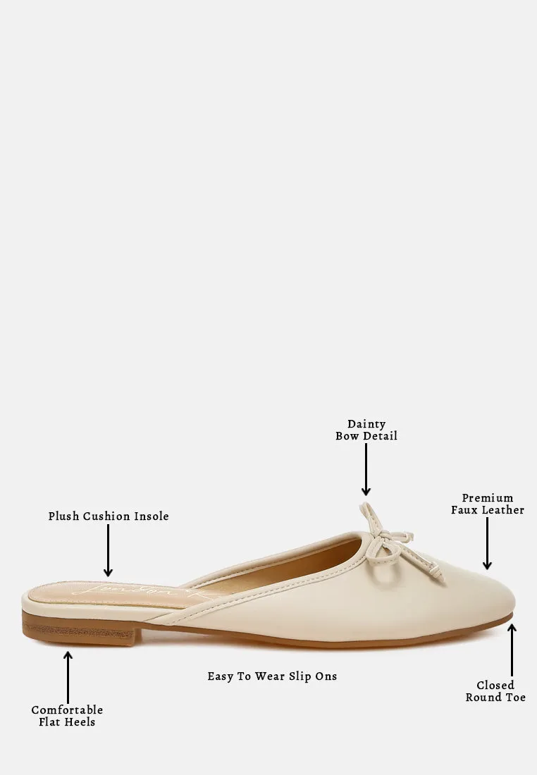 Bow Slip-On Flat Mules By RAG