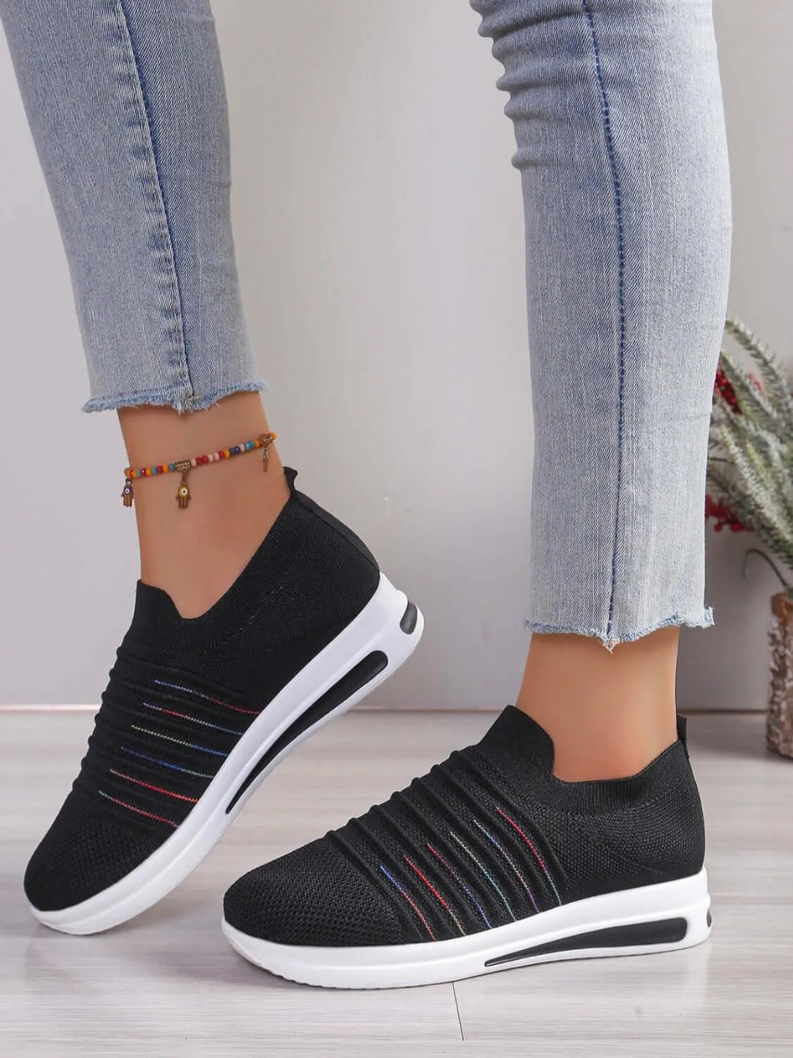 Breathable Mesh Wedge Sneakers – Lightweight Comfort
