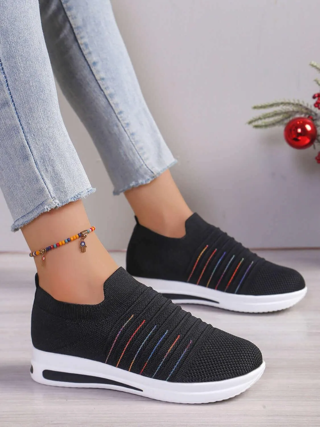 Breathable Mesh Wedge Sneakers – Lightweight Comfort