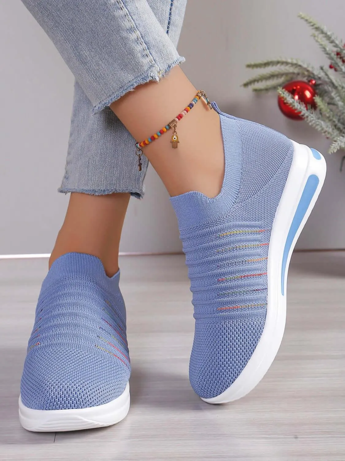 Breathable Mesh Wedge Sneakers – Lightweight Comfort