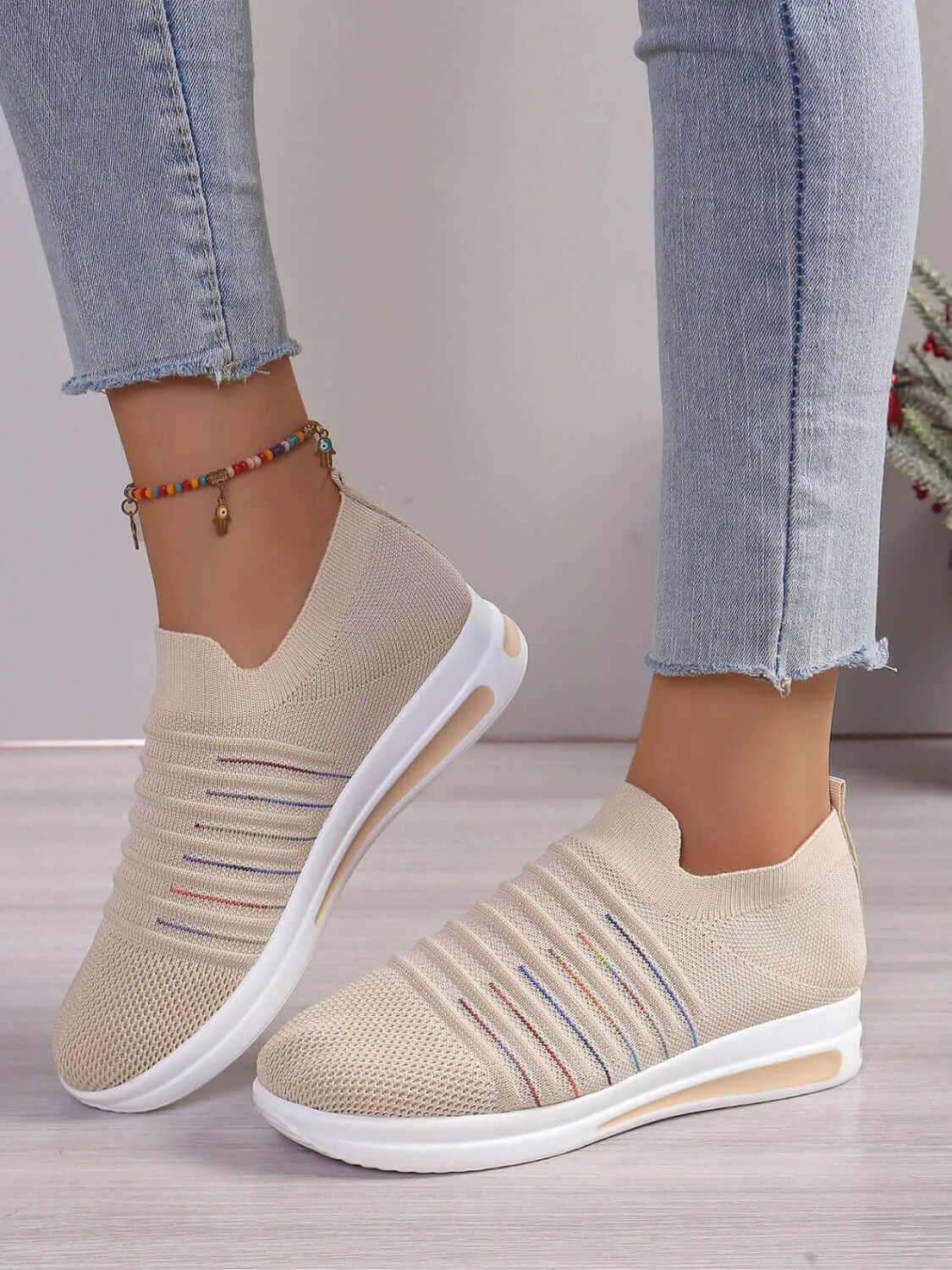 Breathable Mesh Wedge Sneakers – Lightweight Comfort