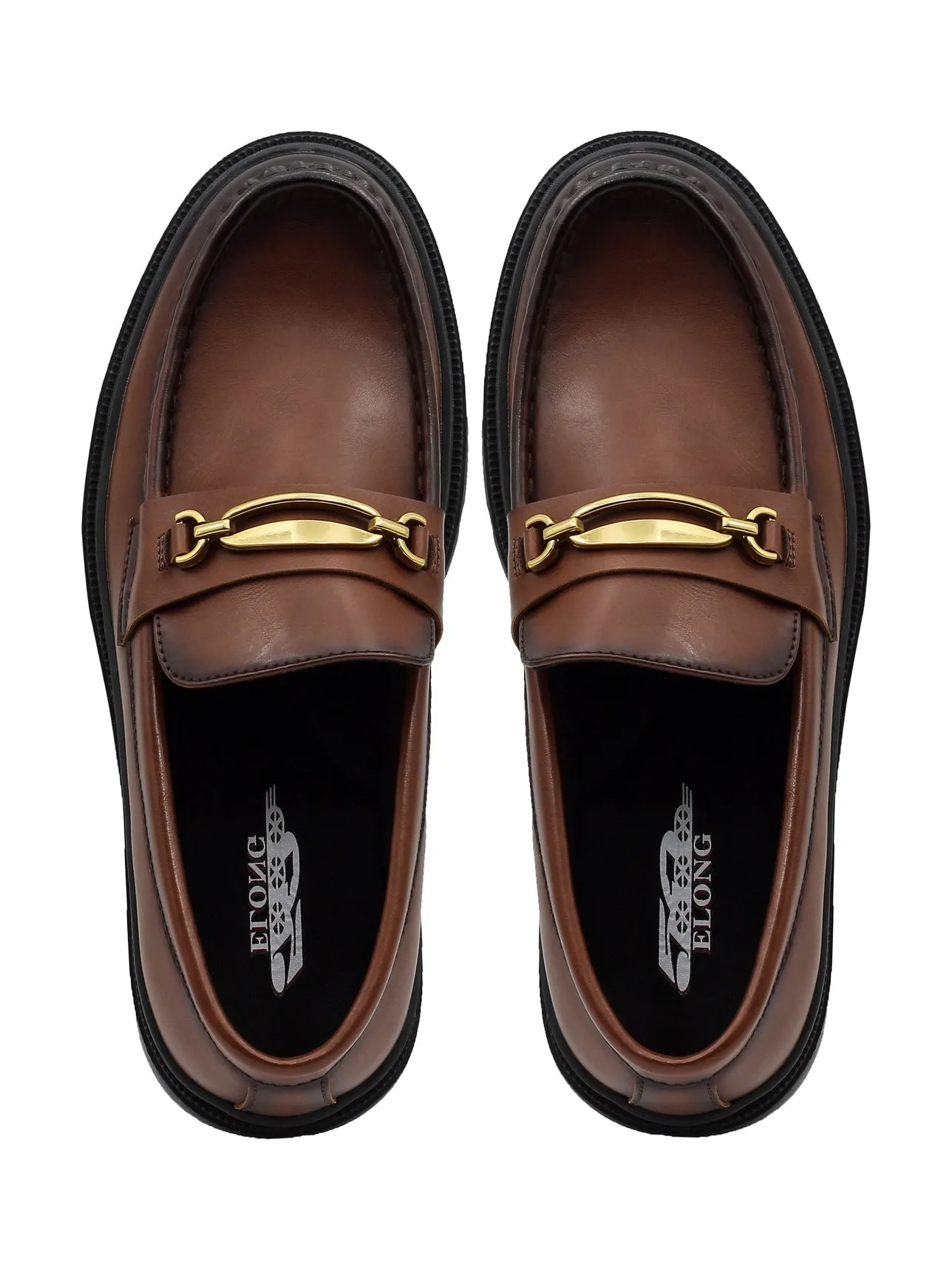 BROWN SNAFFLE BIT LOAFERS