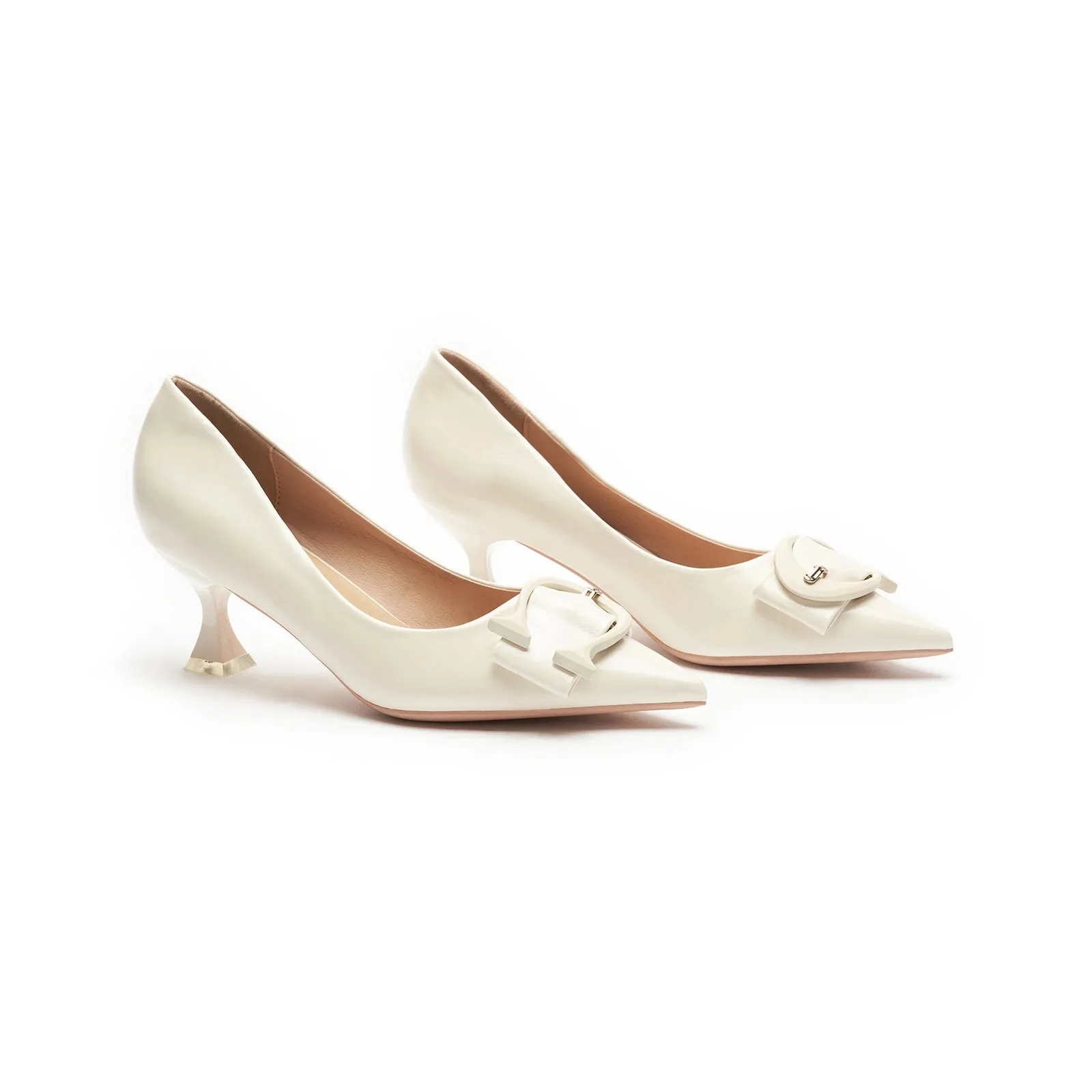 C Buckle Pointed Toe Pumps (Olivia)