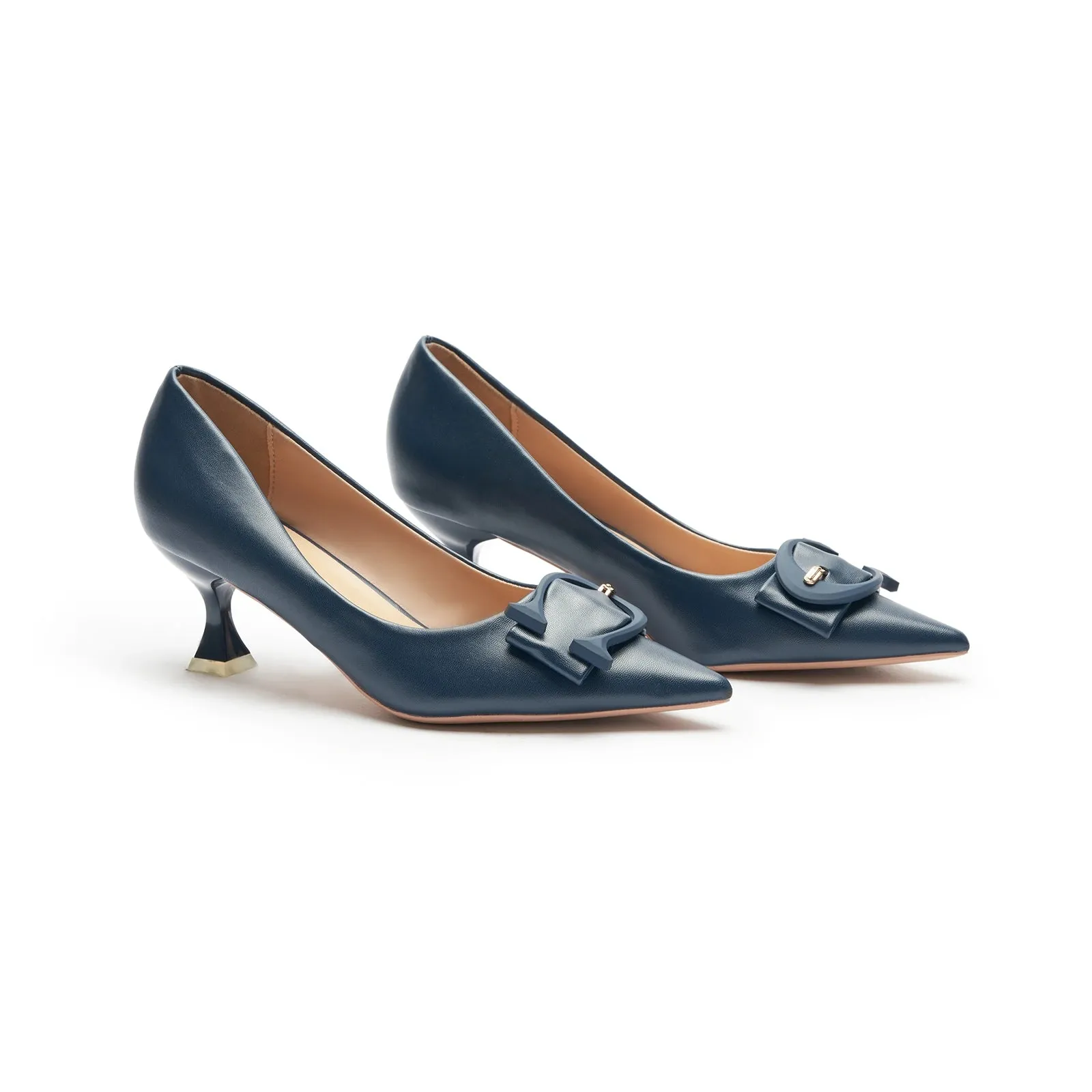 C Buckle Pointed Toe Pumps (Olivia)