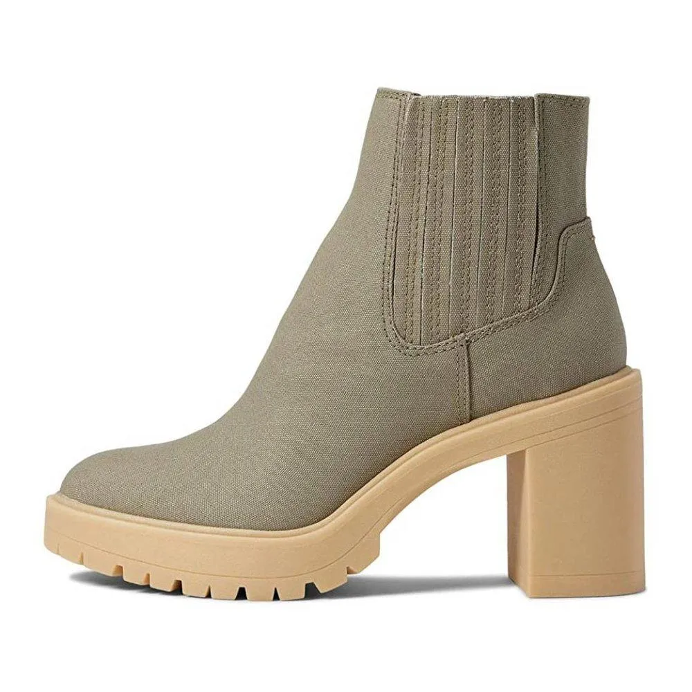 Caster Sage Suede Heeled Boots