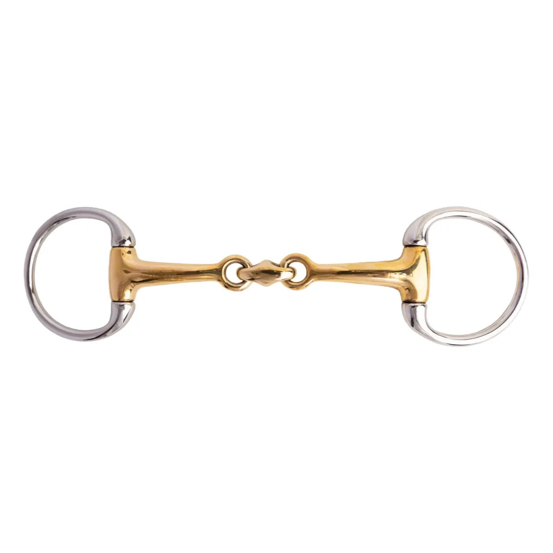 Cavalier Eggbutt Bit with Training Link Gold