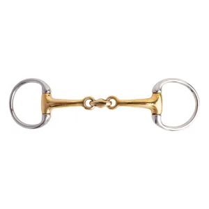 Cavalier Eggbutt Bit with Training Link Gold