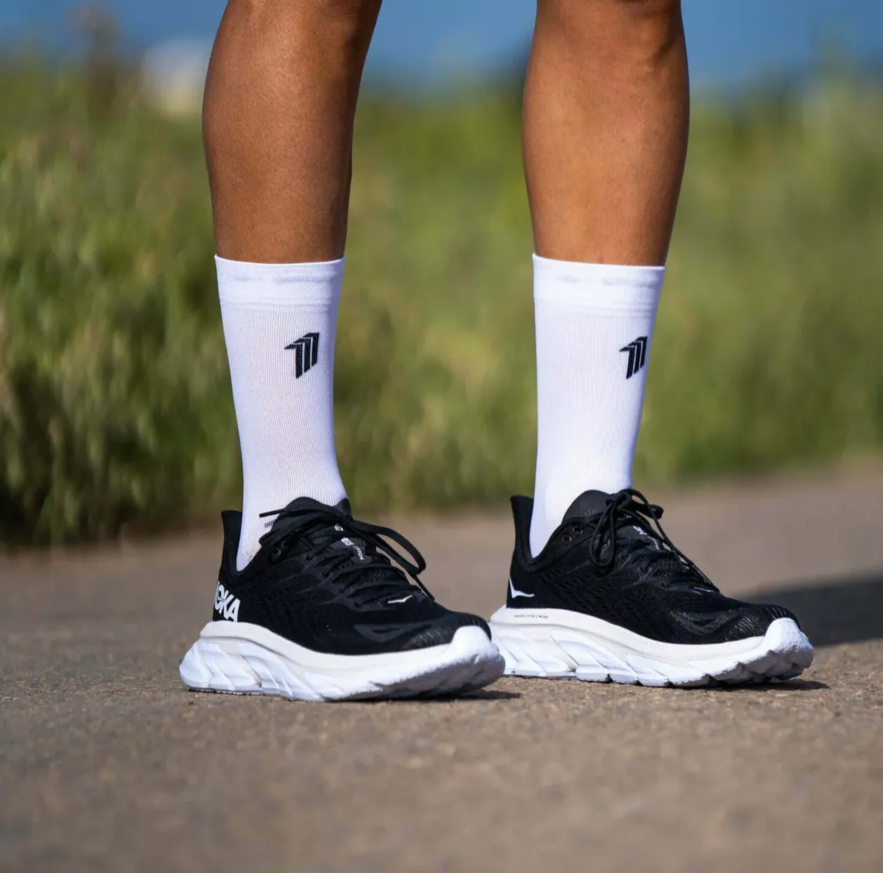 Chaussettes running Sporcks - SEVEN MILE Blanc