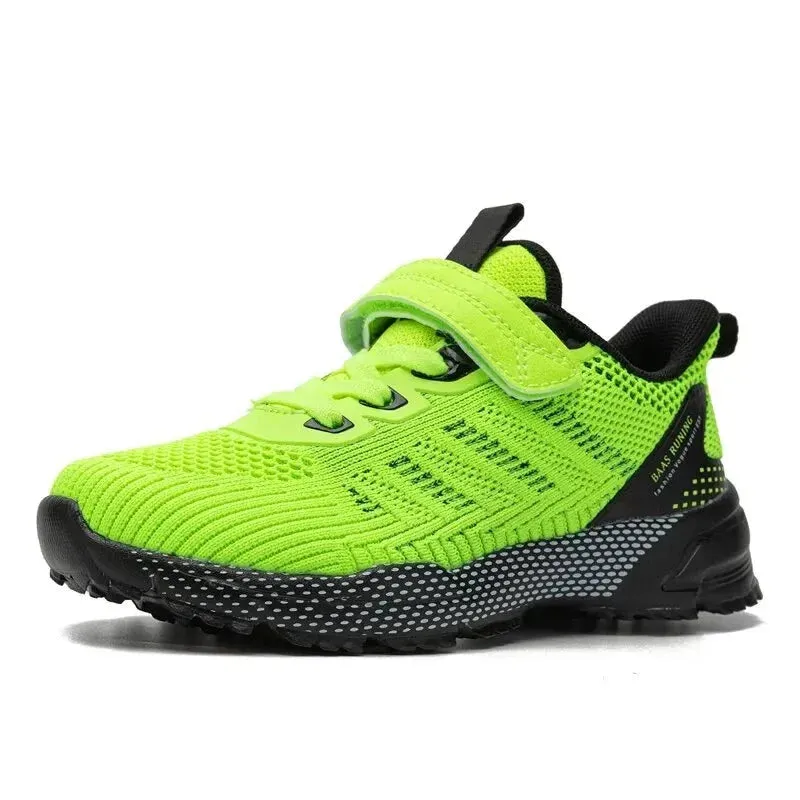 Children Sport Shoes Lightweight Running Shoes Boys Kids Summer Breathable Casual Sneakers Hookloop