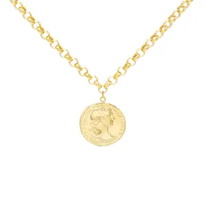 Coin Adjustable Necklace 14K