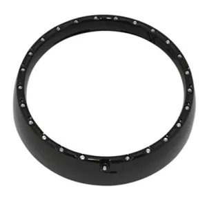 Custom Dynamics CDTB-7TR-2B LED Halo Headlight Trim Ring (Gloss Black with Turn Signals for 1984-2013 Harley-Davidson FLH Touring Models)