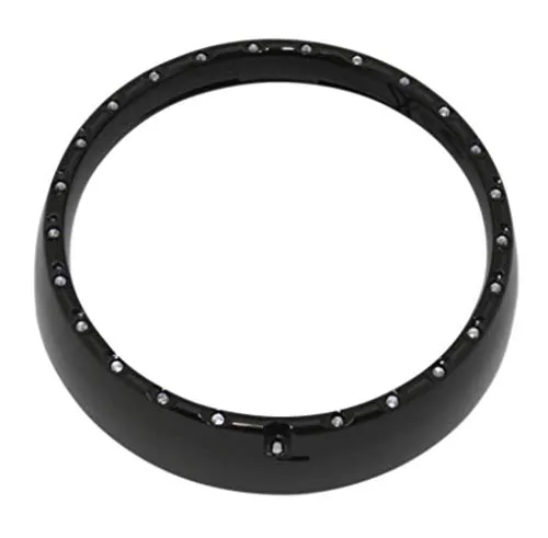 Custom Dynamics CDTB-7TR-2B LED Halo Headlight Trim Ring (Gloss Black with Turn Signals for 1984-2013 Harley-Davidson FLH Touring Models)