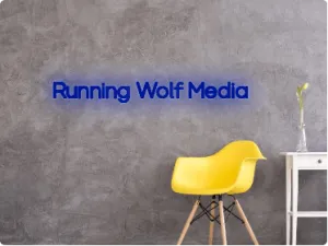 Custom text: Running Wolf Media