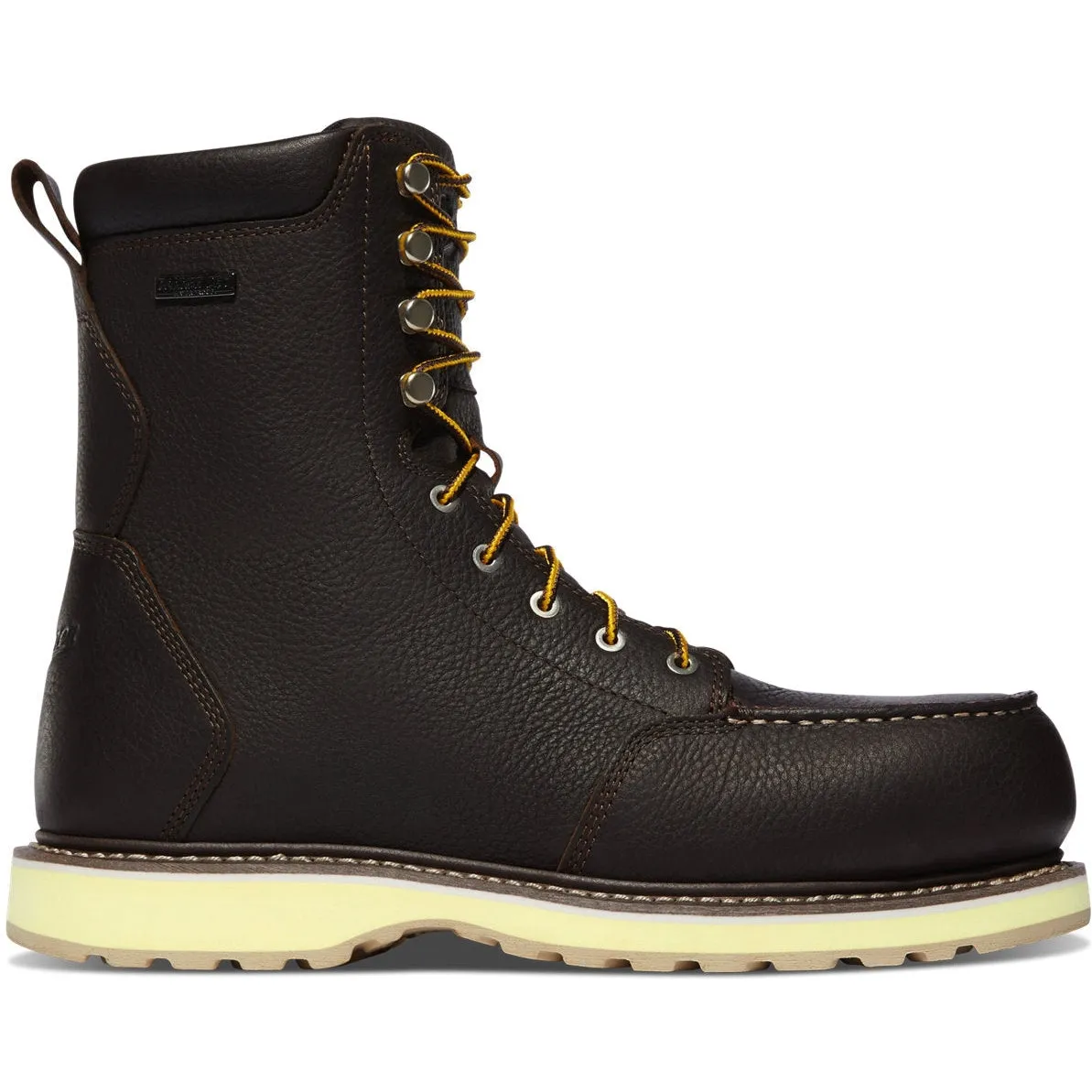Danner Men's Cedar River 8" Alloy Toe Waterproof Slip Resistant Work Boot -Brown- 14306