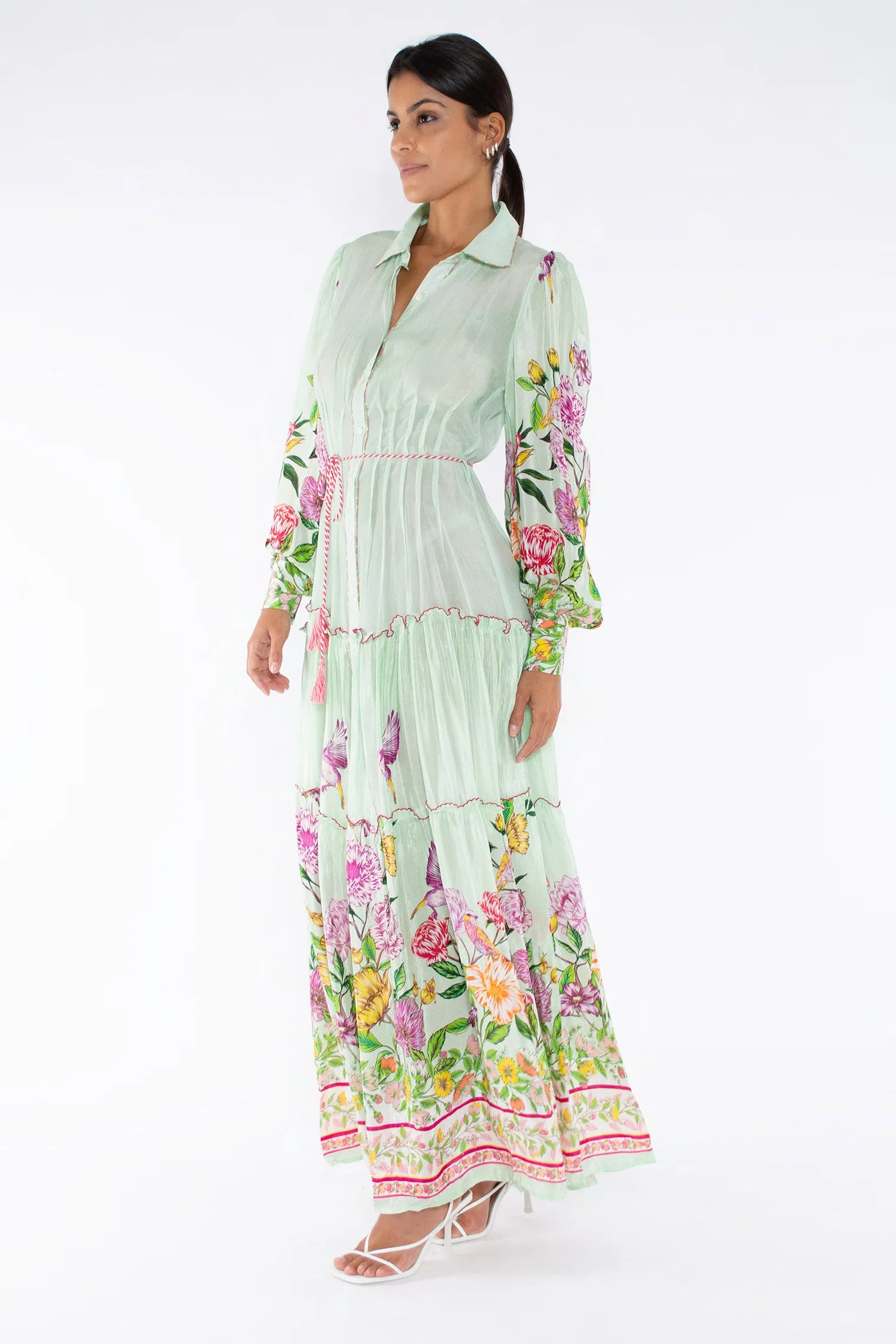 DAPHYS DRESS - SECRET GARDEN GREEN