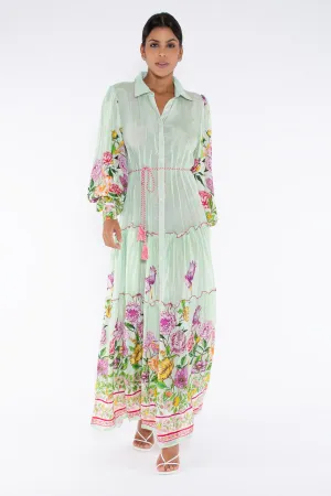 DAPHYS DRESS - SECRET GARDEN GREEN