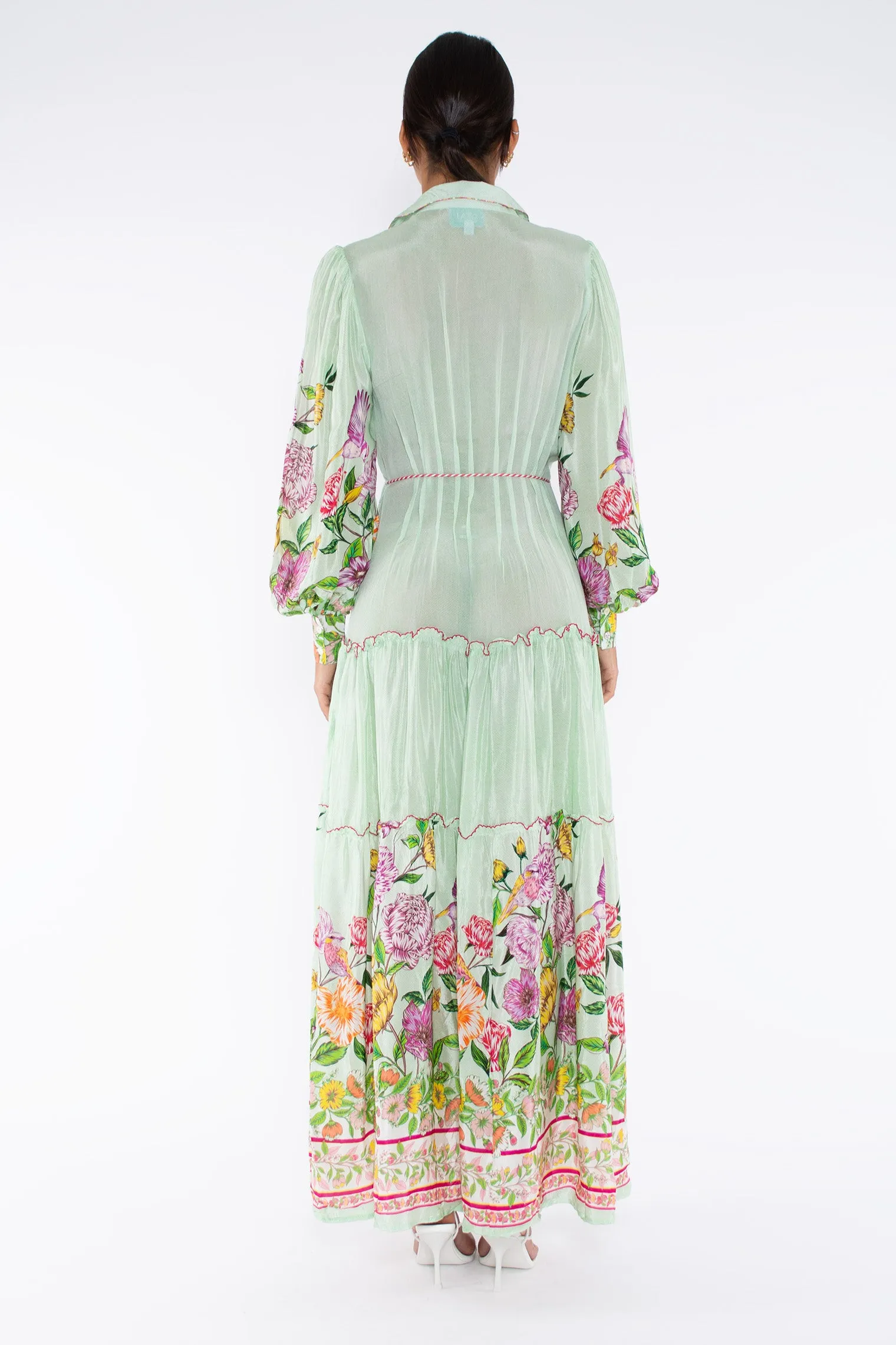 DAPHYS DRESS - SECRET GARDEN GREEN
