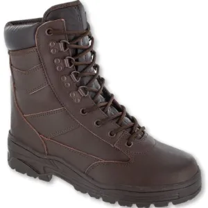 Delta Brown Full Leather Patrol Boots in Sizes 6 to 13