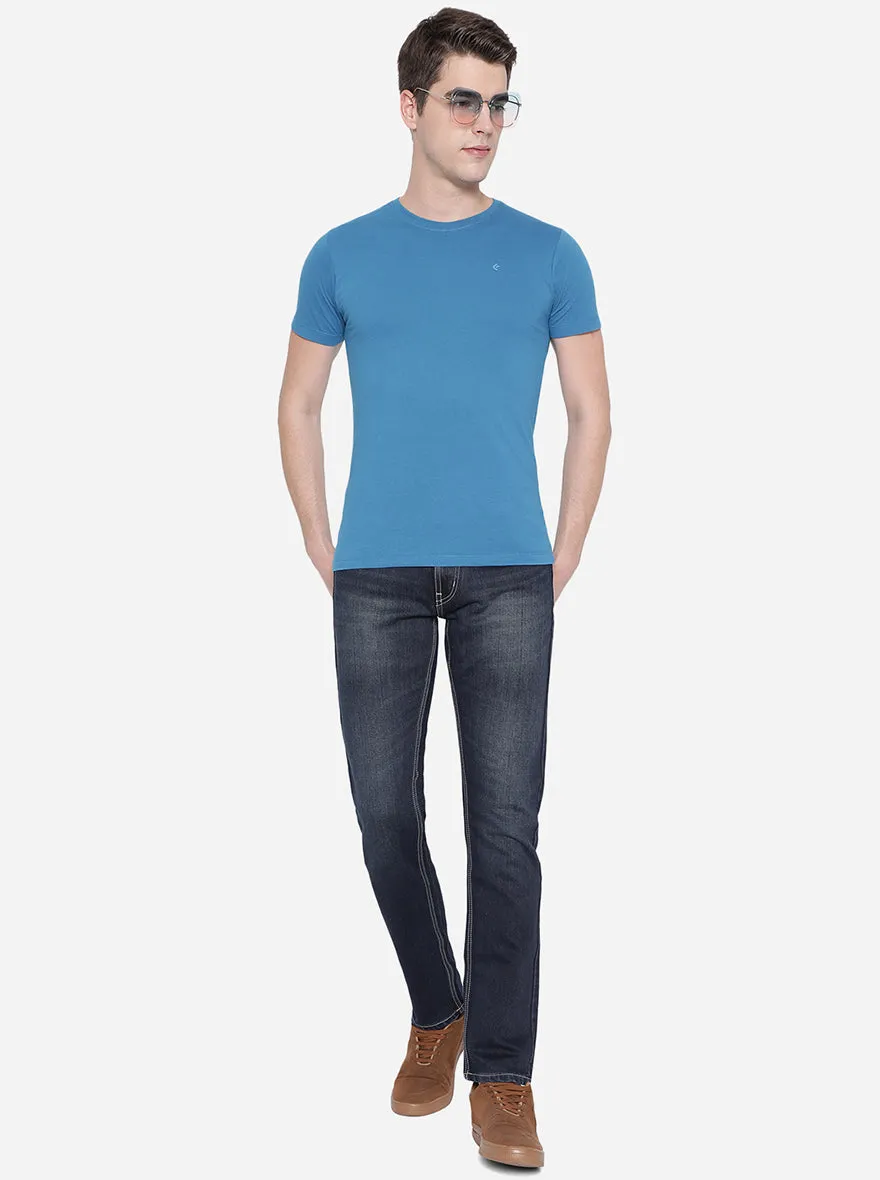 Denim Blue Washed Narrow Fit Jeans | Greenfibre