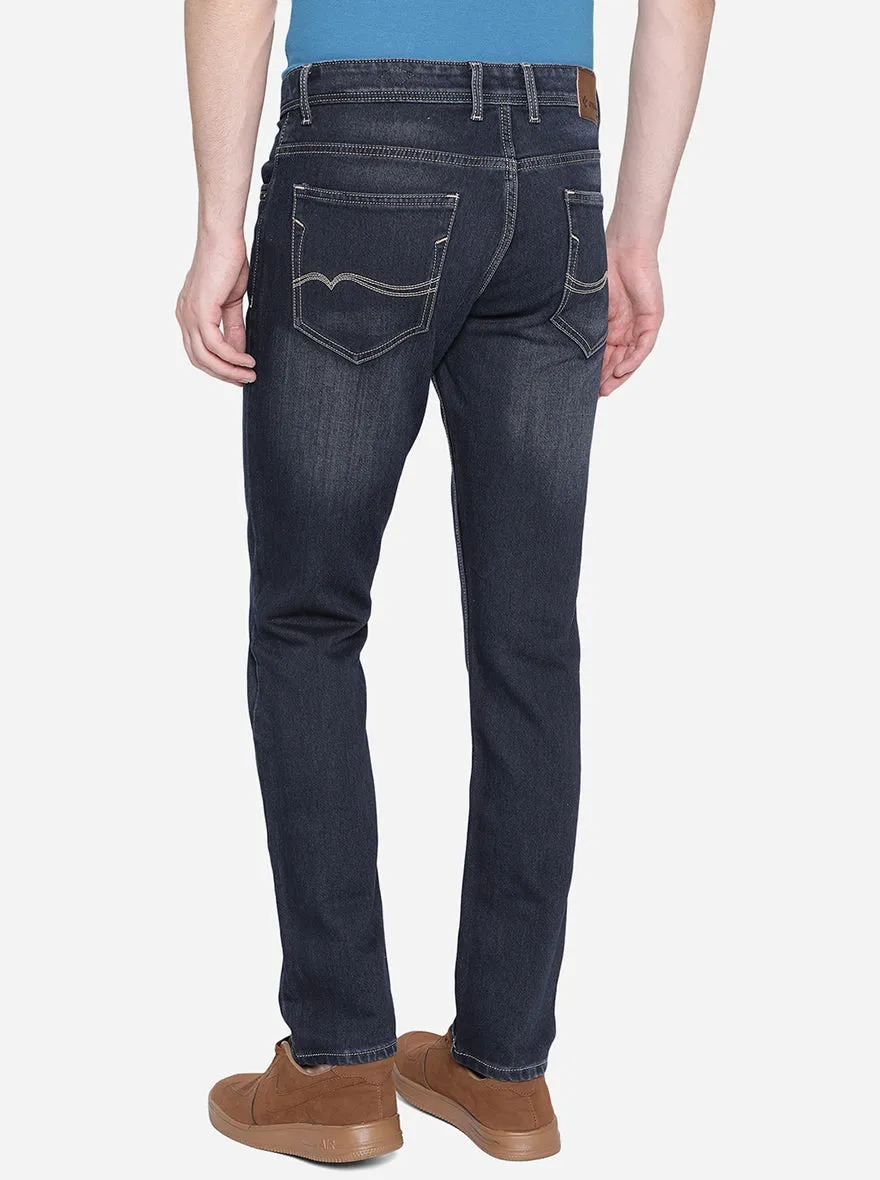 Denim Blue Washed Narrow Fit Jeans | Greenfibre