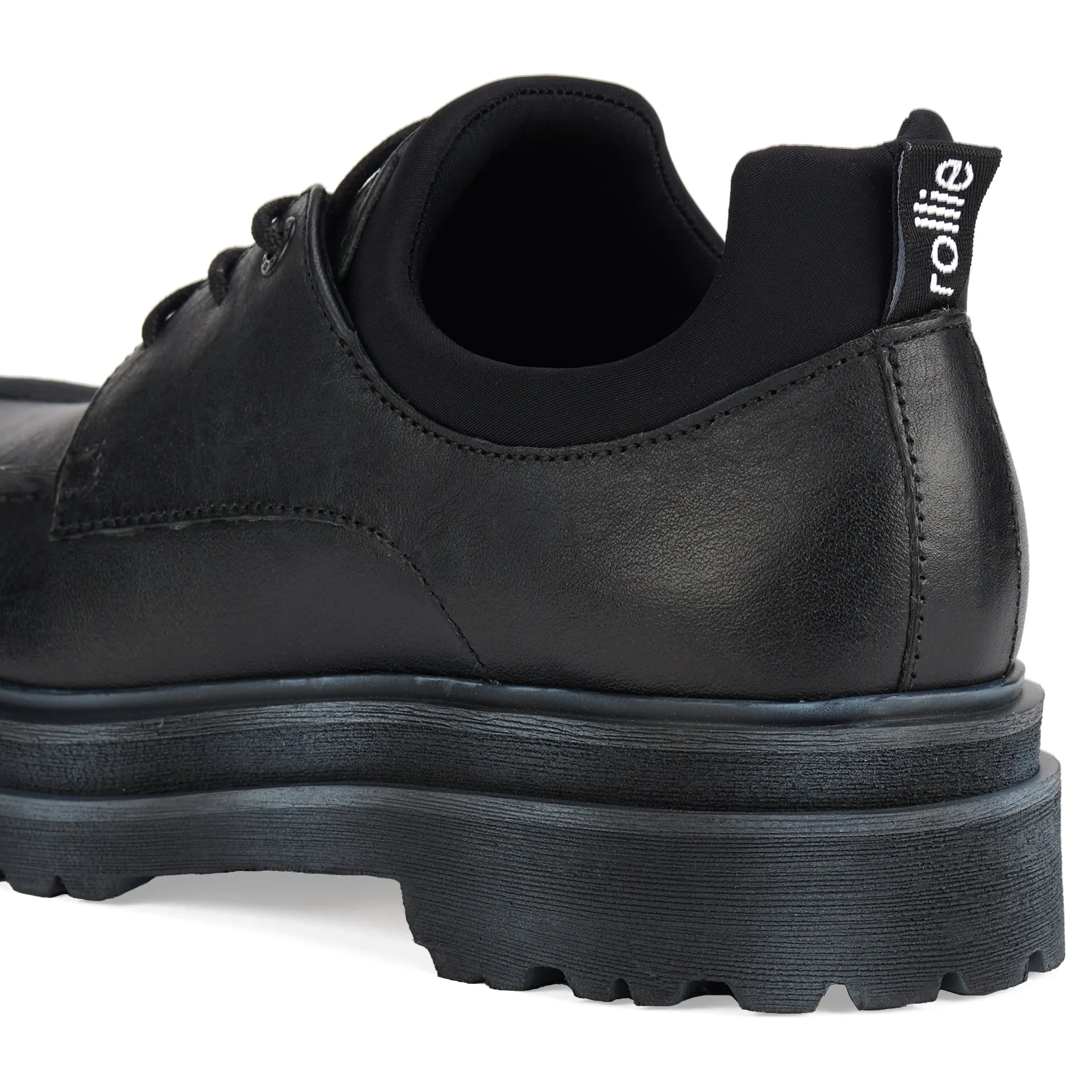 Derby Step Moccasin Black/Neo