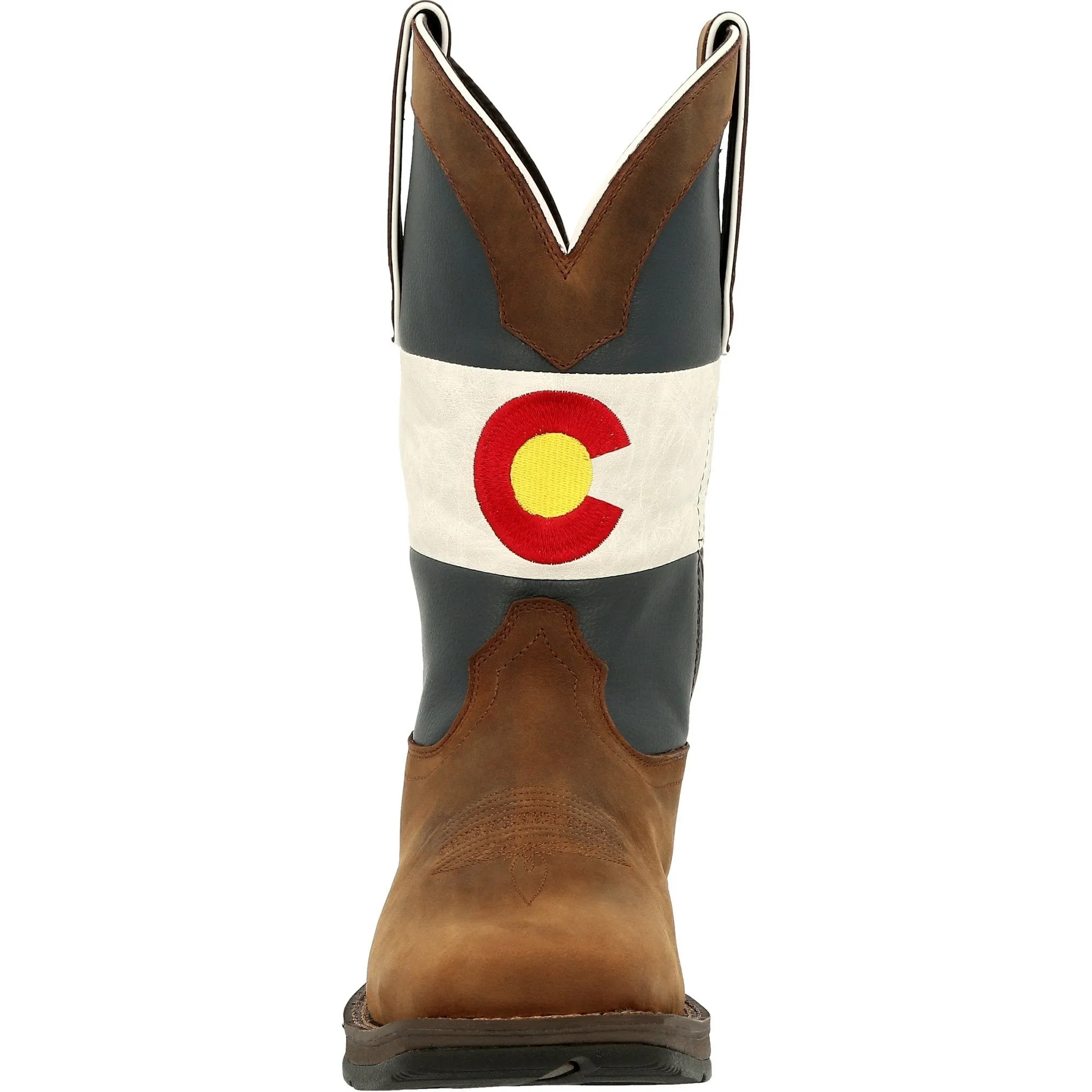 Durango Men's Rebel  11" Square Toe Pull-On Western Boot Brown DDB0346