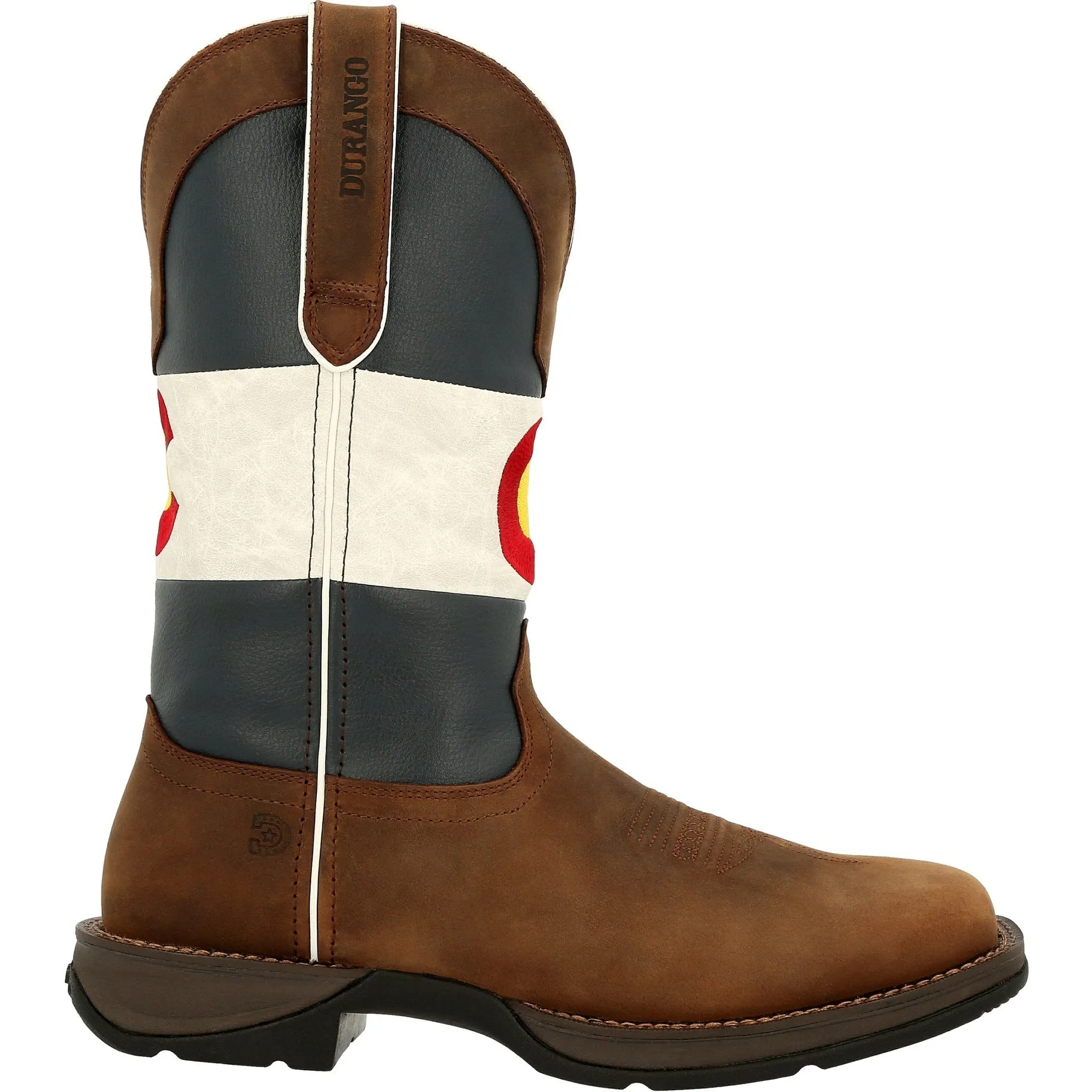 Durango Men's Rebel  11" Square Toe Pull-On Western Boot Brown DDB0346