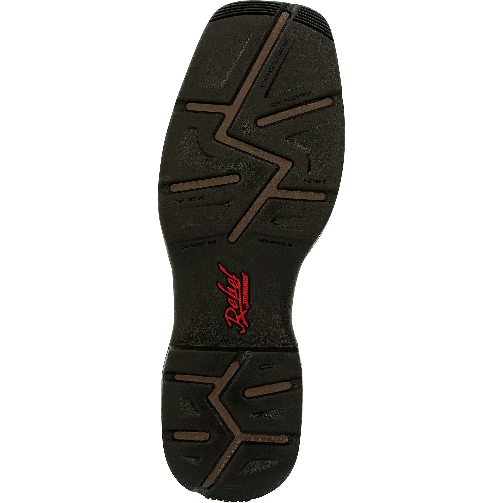 Durango Men's Rebel  11" Square Toe Pull-On Western Boot Brown DDB0346