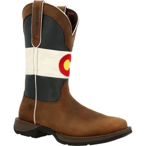 Durango Men's Rebel  11" Square Toe Pull-On Western Boot Brown DDB0346