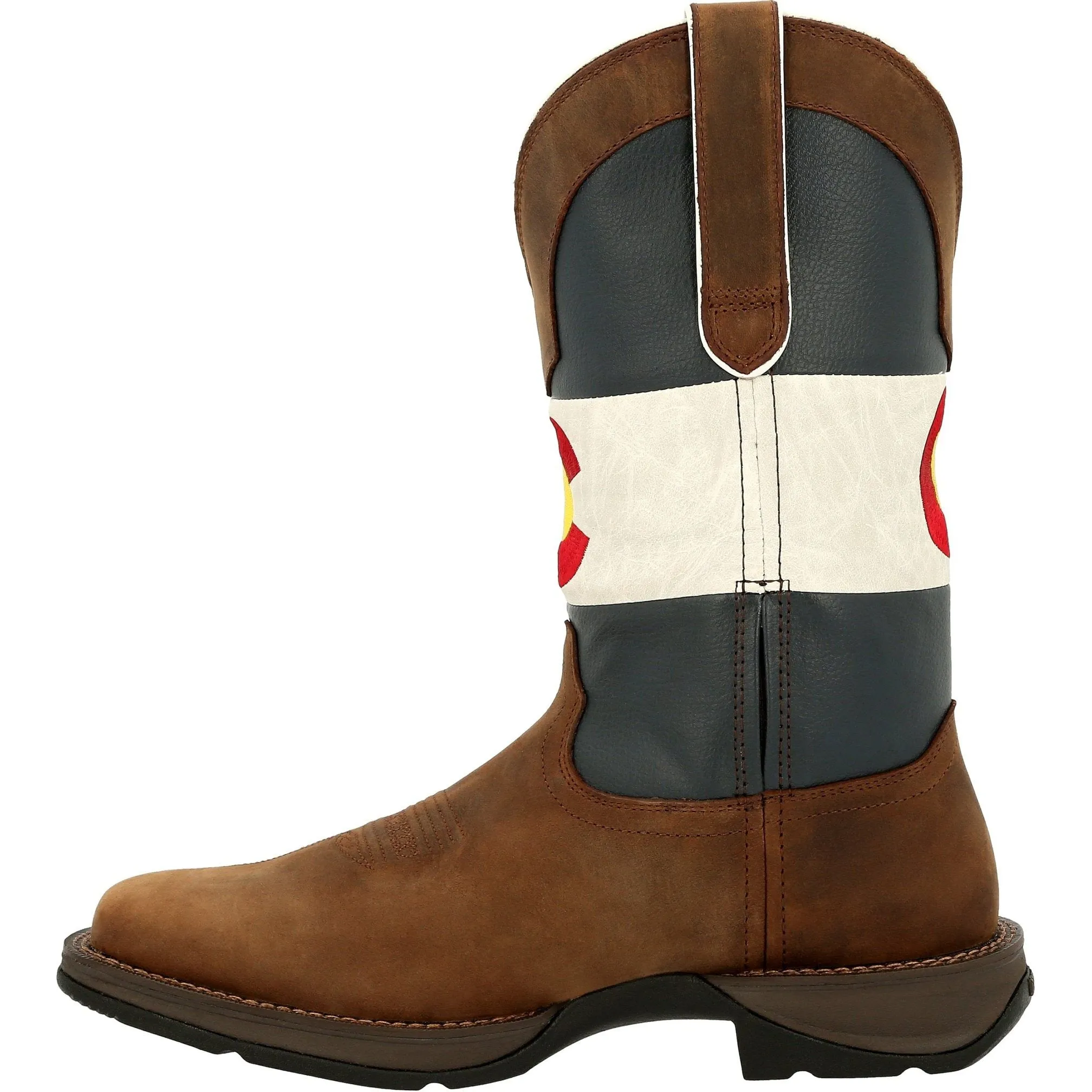 Durango Men's Rebel  11" Square Toe Pull-On Western Boot Brown DDB0346