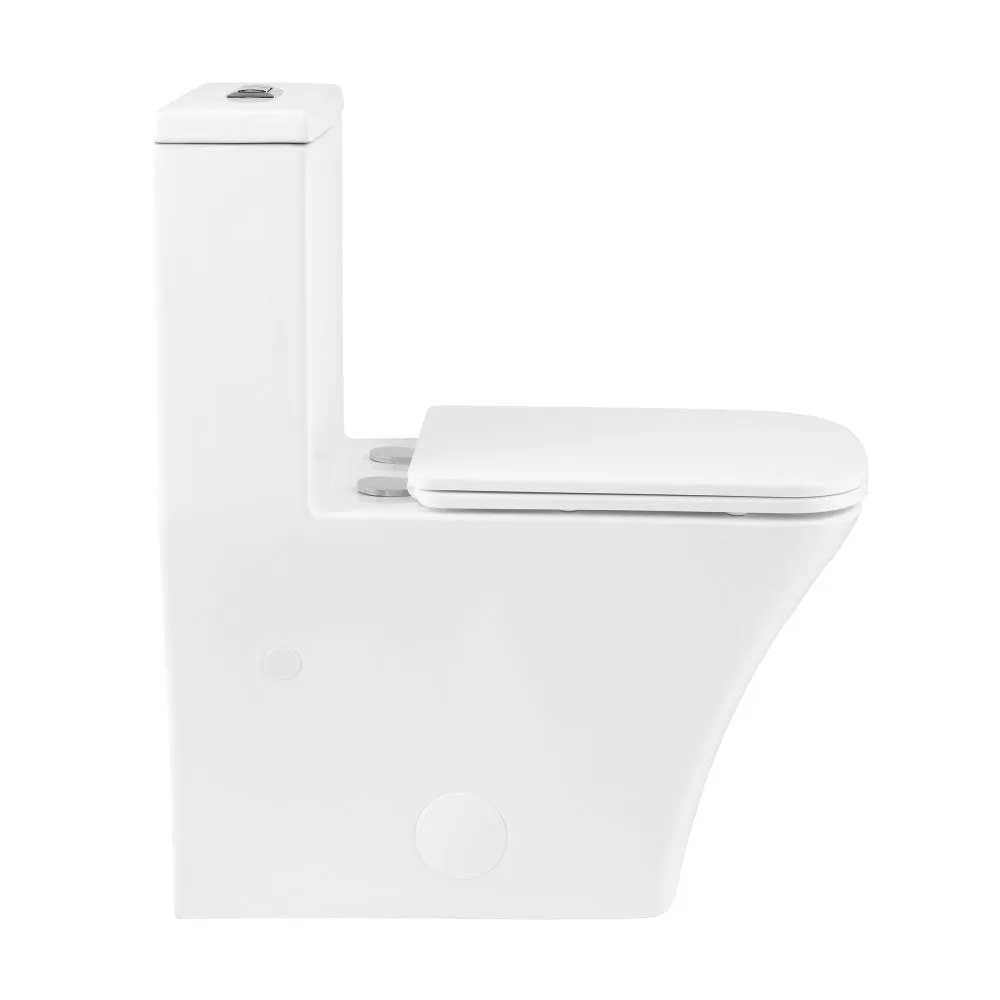 Eclair One-Piece Square Toilet Dual-Flush 0.8/1.28 gpf