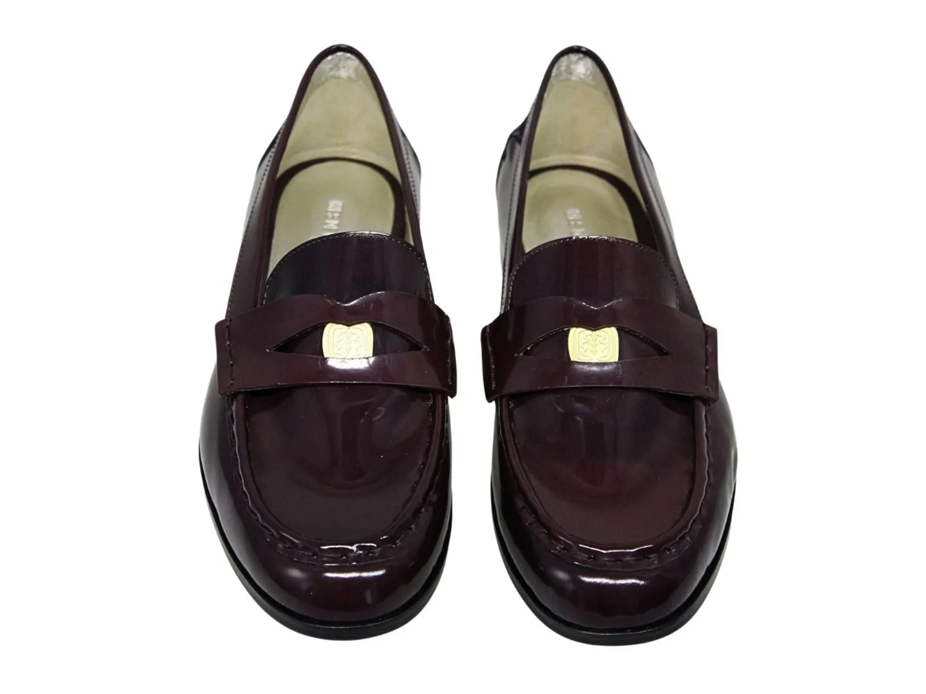 Elvire moccasin in smooth burgundy leather