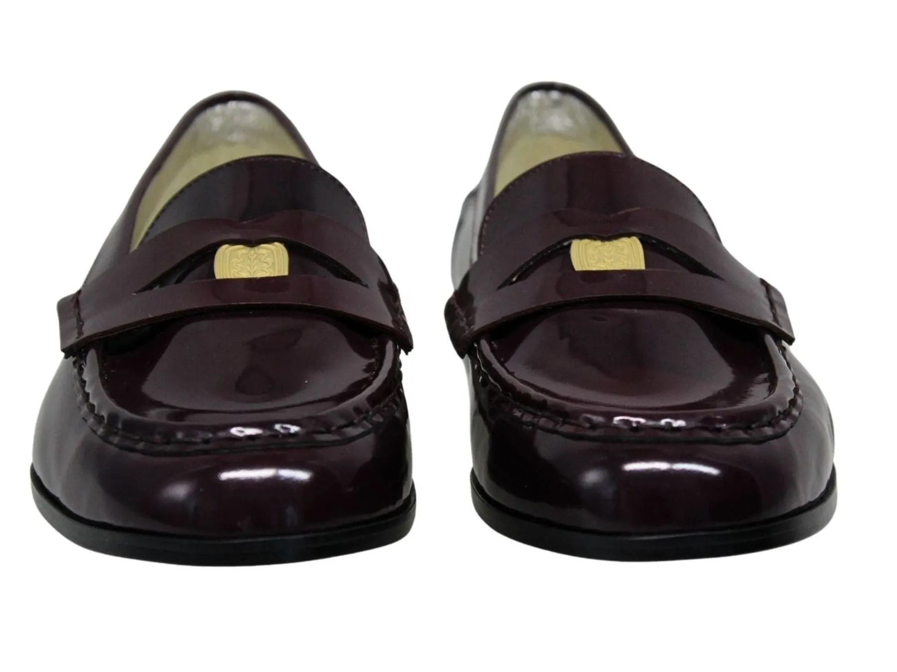Elvire moccasin in smooth burgundy leather