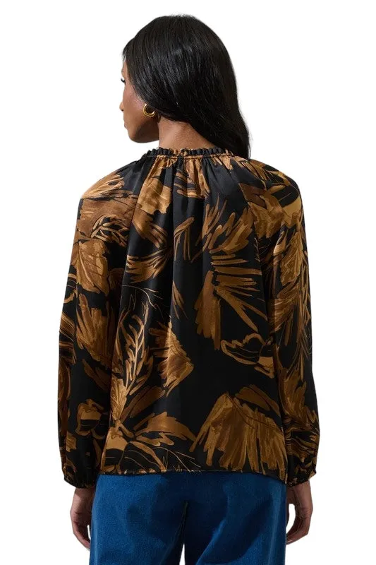 Endless Goals Brown Mix Print Blouse
