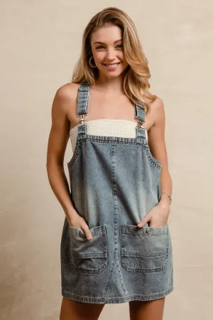 EVERLY DENIM OVERALL DRESS